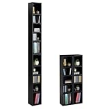 CARO-Möbel CD DVD Blueray Regal Chart in Schwarz – Zweiteiliges Medienregal,...