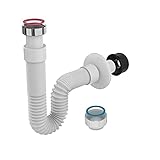 MYLAVABO Siphon Ablaufschlauch 1 1/4' Sifon für Waschbecken, flexibel...