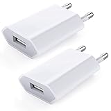 USB Ladegerät 2-Pack USB Netzteil Ladestecker 5V-1A Universal Stecker Adapter...