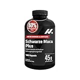 Maca Schwarz 45.000 mg – 180 vegane Kapseln – Maca Extrakt (100:1 Pulver)...