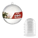 Acryl Kugel A661005 Acryl Ø 10 cm glasklar mit Öse zum Aufhängen 2 Teile, 5...