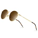 SUNGAIT Runde Vintage Polarisierte Sonnenbrille Klassische Retro Metallrahmen...