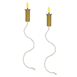 zeitzone LED Flaschenlicht für Flaschen 2 Stück Korken Flamme Flackernd...