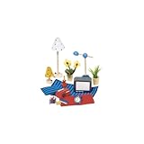 Goki 51934 - Accessoires Wohnzimmer, 17-teilig, Puppenhausmöbel