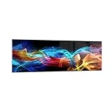 Panorama Bilder auf Glas 160x50cm Glasbild Abstrakt luft bunt figur Groß XXL...
