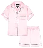 CityComfort Silk Pyjama Set für Mädchen, Kurze Schlafanzughose & Kurzärmliges...