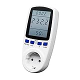 X4-LIFE Strommessgerät für Steckdosen - Mit LCD Display -...