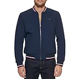 Tommy Hilfiger Herren Lightweight Varsity Rib Knit Bomber Jacket Jacke, Midnight...