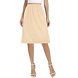 Dressever Damen Unterrock Lang Röcke für Unter Kleid Seidig Touch Unterröcke...