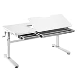 HOKO Kinderschreibtisch Höhenverstellbar, Schreibtisch Kinder 120x60 cm,...