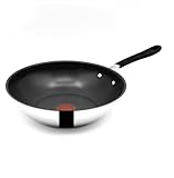 Tefal Jamie Oliver Wok 28 cm Induktion, Wokpfanne Edelstahl groß, Antihaft...