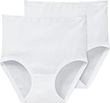 Schiesser Damen 2 Pack Taillenslip-Original Taillenslips, Weiss_000005, 44 (2er...