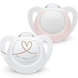 NUK Star Babyschnuller | BPA-freie Silikonschnuller | 0–2 Monate | rosa | 2...