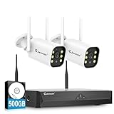Jennov 5MP WLAN Überwachungskamera Set Aussen, 10CH 5MP WLAN NVR mit 2X WiFi...