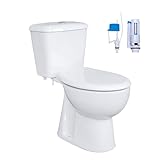 Stand-WC mit Keramik-Spülkasten und Softclose WC-Sitz Senkrecht Boden