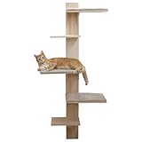 Kerbl Pet Wandkratzbaum Timber für Katzen, Natur/grau