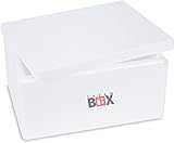 THERM BOX Styroporbox Innen: 34x24x15cm 12 Liter Thermobox für Essen &...