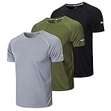 3er Pack Sport Tshirts Herren Funktionsshirt Sport Shirt Männer...