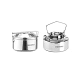 Fire-Maple Edelstahl Kessel und Topfset 1,0 l Camping Kessel und 1,0 l Kochtopf,...