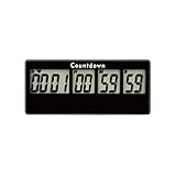 Yooreal Digitaler Timer Countdown-Timer 9999 Tage Ruhestands Küchen Magnetdesign, lauter Alarm, verfolgt Hochzeit, Urlaub, Arbeiten, Kochen, Babygeburt (Black)