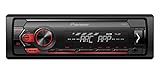 Pioneer MVH-S120UB | 1DIN Autoradio mit RDS | rot | halbe Einbautiefe | 4x50Watt...