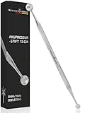 SCHWERTKRONE® Akupressurstift [PREMIUM ROSTFREIER EDELSTAHL] - Akupunkturstift...