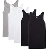 NUOZA Unterhemd Herren Tank Top 5er Pack Feinripp Muskelshirts Baumwolle alle...