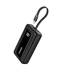 Anker Powerbank 20.000mAh 30W mit integriertem USB-C Kabel, High-Speed portables...