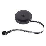 Taschenmessband, schwarzes Kunststoff, 60 Zoll(150 cm) lang, beidseitige Skalen,...