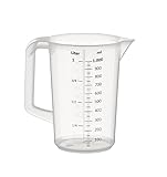 APS 30047 Messbecher 1 Liter, Ø 12 x H: 17 cm, Kunststoffbecher mit geprägter...