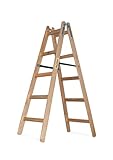 DRABEST - Holzleiter - für Malerarbeiten - 2X 5 Sprossen - m lang - bis 150 kg...