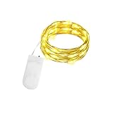 Gcstnn Micro LED Lichterkette, 20er Drahtlichterkette mit CR2032 Batterie...