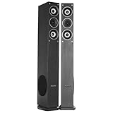 Fenton SHFT52B HiFi Lautsprecher Set, 3-Wege passives Standlautsprecher Paar -...