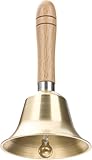 Super Laute Handglocke, Metall Glocken mit Holzgriff, Massivmessing Rufglocke...