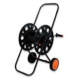 Schlauchwagen 100m 1/2' aus pulverbeschichtetem Metall Schlauchtrommel