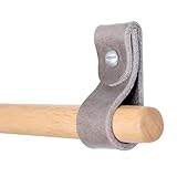 Set aus 2 Gardinenstangenauflagen aus echtem Leder – Gardinenhalter mit...