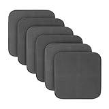 Sitzkissen (6er Pack) Stuhlkissen mit Anti Rutsch Unterseite 38cm x 38cm -...