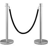 VEVOR Personenleitsystem Absperrband, 2-teiliges Set, Rungen-Set mit 5 Fuß /...