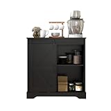 Panana Sideboard, Küchenschrank mit Schiebetür und Verstellbarem Regal,...