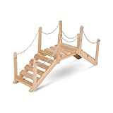 Shine Company Gartenbrücke aus Zedernholz mit Seitenschienen Natur 4963N