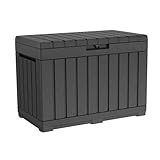 Koll Living Gartenbox, 190 Liter Stauraum, anthrazit - kompakte Aufbewahrungsbox...