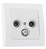 Chilitec Antennendose Delphi TV Sat Kabel Fernsehen Radio Digital Full-HD UHD 4K...