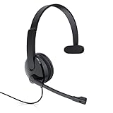 CSL - Mono Headset On-Ear mit Mikrofon, Office, Büro, beweglicher Mikrofonarm,...