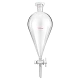 QWORK® Scheidetrichter Glas, Borosilikatglas 1000ml,Separatory Funnel...