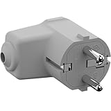 BACHMANN Montage-Winkelstecker grau, CEE 7/7 2-polig mit Schutzkontakt
