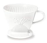 Creano Porzellan Kaffeefilter XXL (Weiß), Filter Größe 4 für Filtertüten...