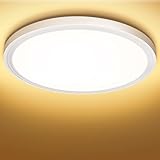 Deckenlampe LED Deckenleuchte Flach Rund, Lampe Decke Flurlampe 18W Warmweiß...