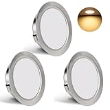 YindaLux 3er Set LED Einbaustrahler 230V 3W 3000K Warmweiß, LED Spot Ultra...