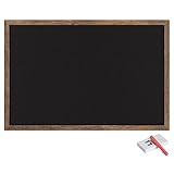 Navaris Kreidetafel mit Holzrahmen - Memoboard 60x40 cm - inkl. Kreide Pins -...