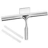 Telgoner Duschabzieher, Abzieher Dusche Edelstahl, Fensterabzieher mit 2 Silikon...